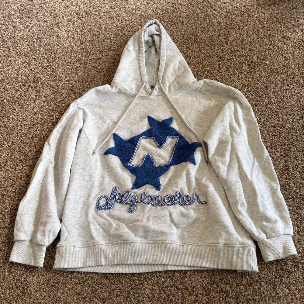 Aelfric Eden Stellaris Embroidered Oversized Hoodie Men’s XS Grey Casual